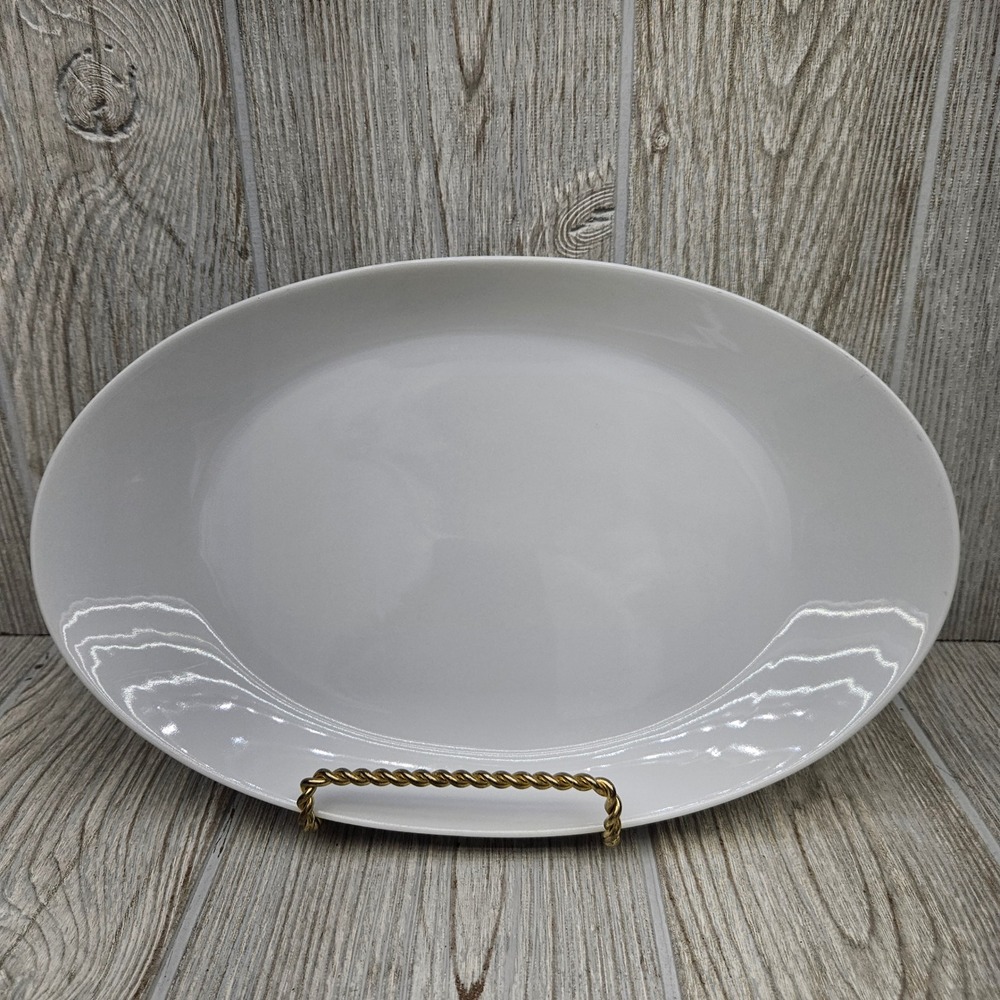 Arzberg White Porcelain Oval Serving Platter‎ 10.5 Inch Germany Minimalist MCM